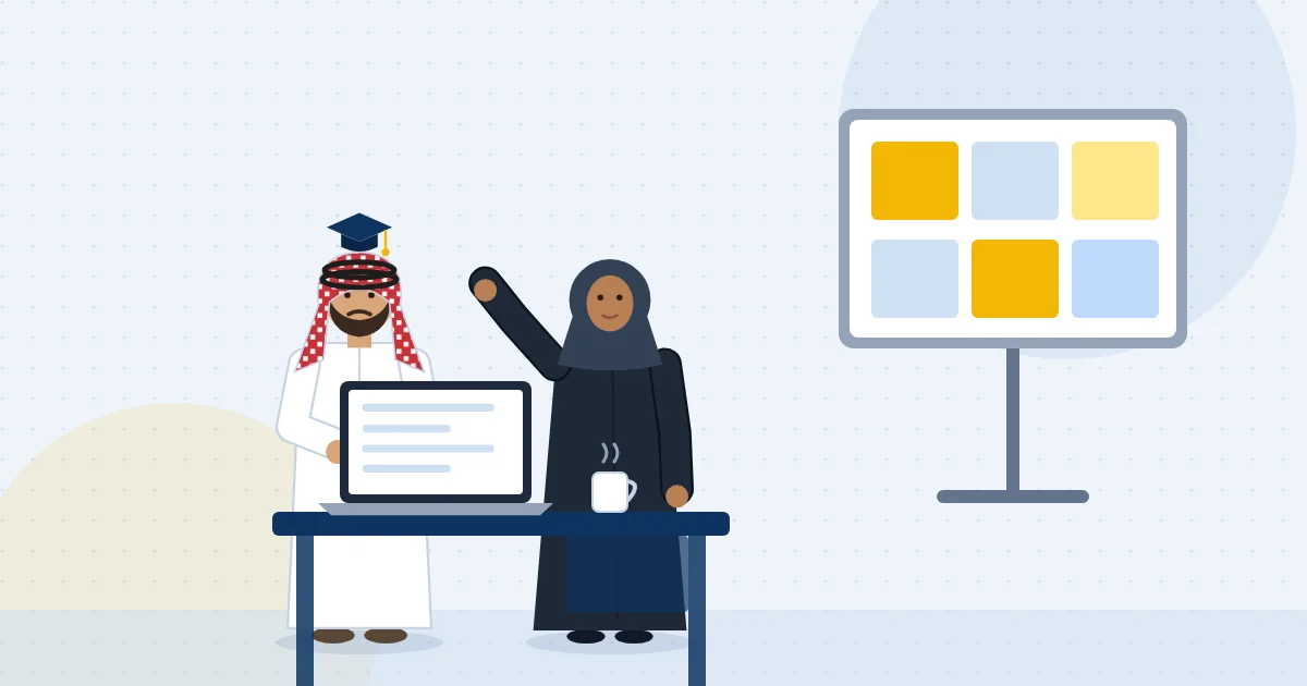 خريج يشارك فريقًا في مشروع لبناء خبرة عملية