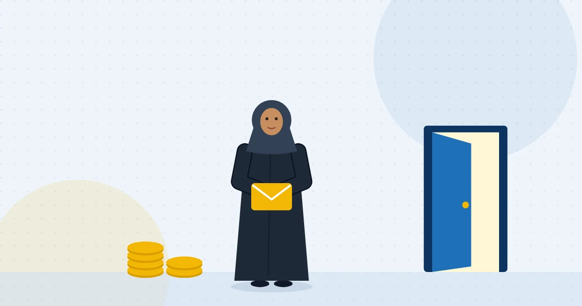 موظفة تسلم خطاب استقالتها وتحسب مستحقاتها