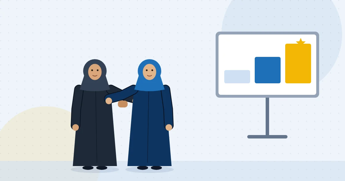 موظفة جديدة تبدأ يومها الأول وتراجع خطة أهدافها