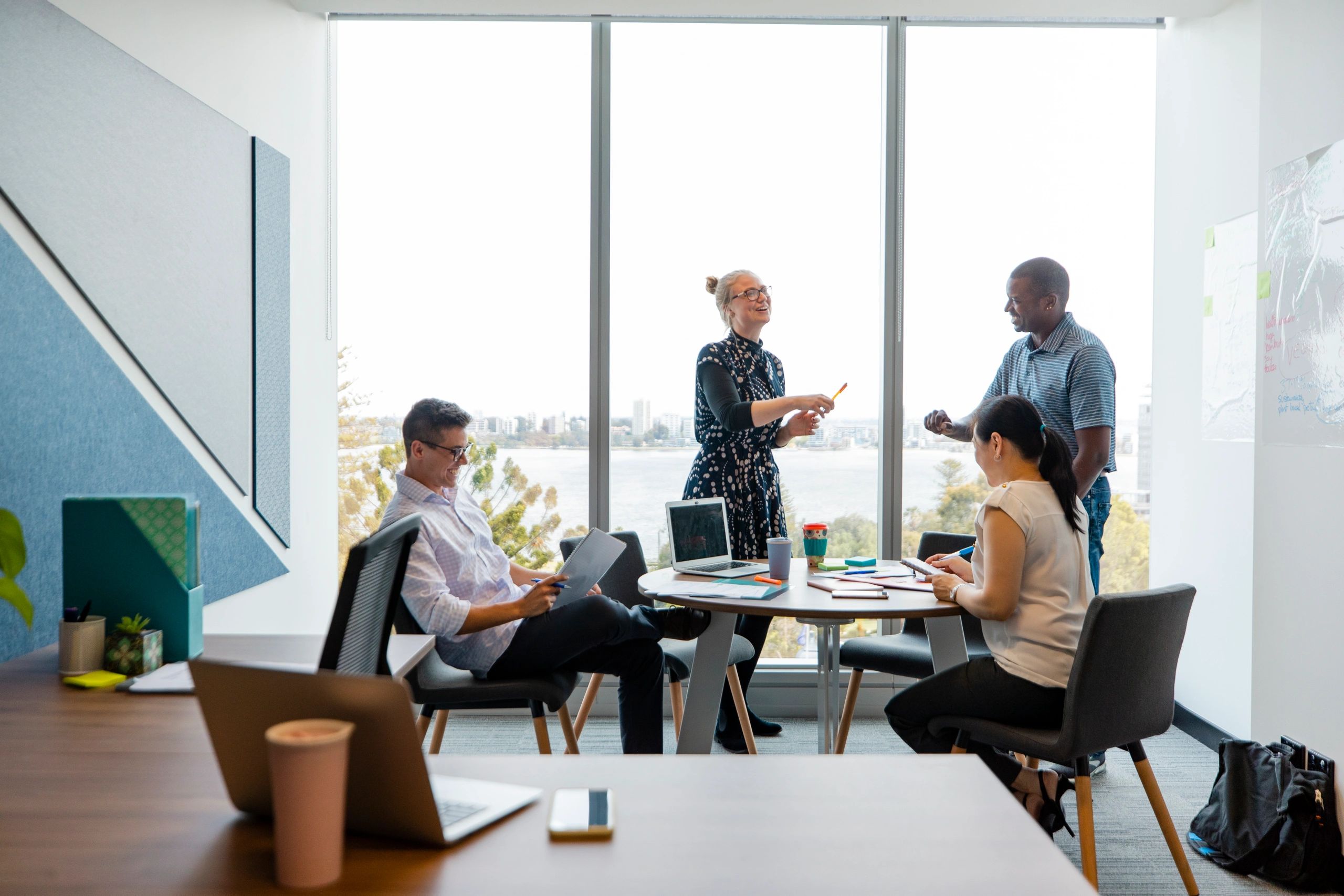 Team meeting in a modern office