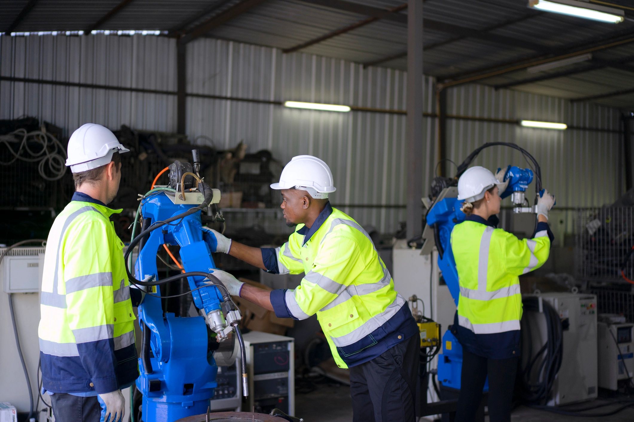 Professional technical training in a modern workshop